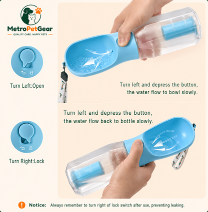 MetroPaw Sip™ – 3-in-1 Portable Pet Water Cup